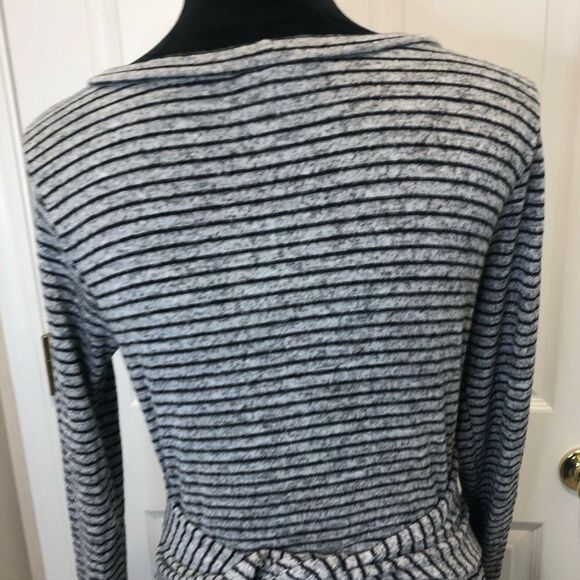 Alya gray and black striped long sleeve midi dress, size xs - Picture 11 of 12